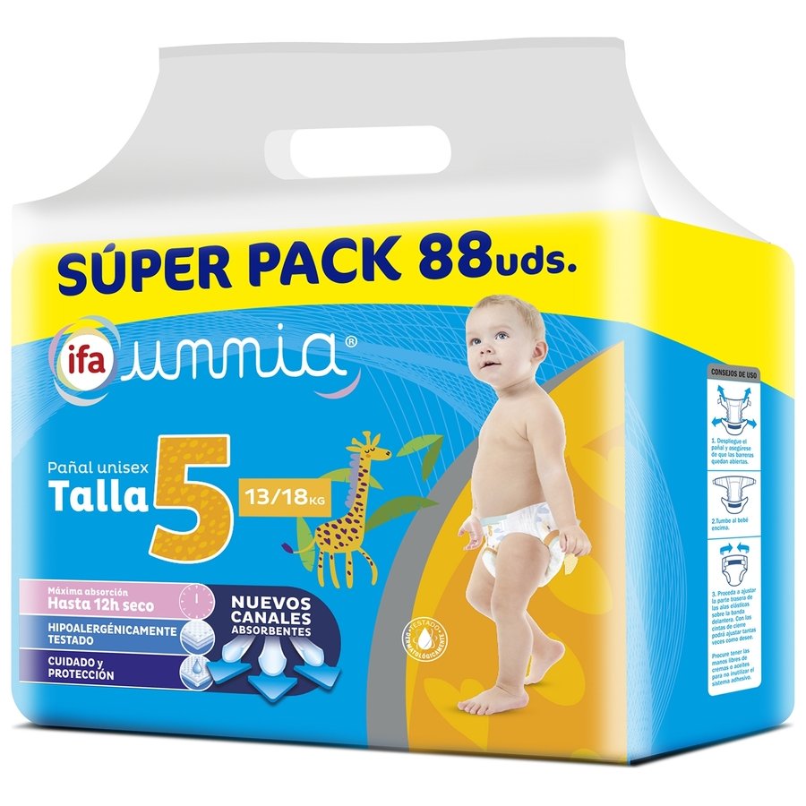Pañal IFA UNNIA talla 5 13-18 kg 88 unidades