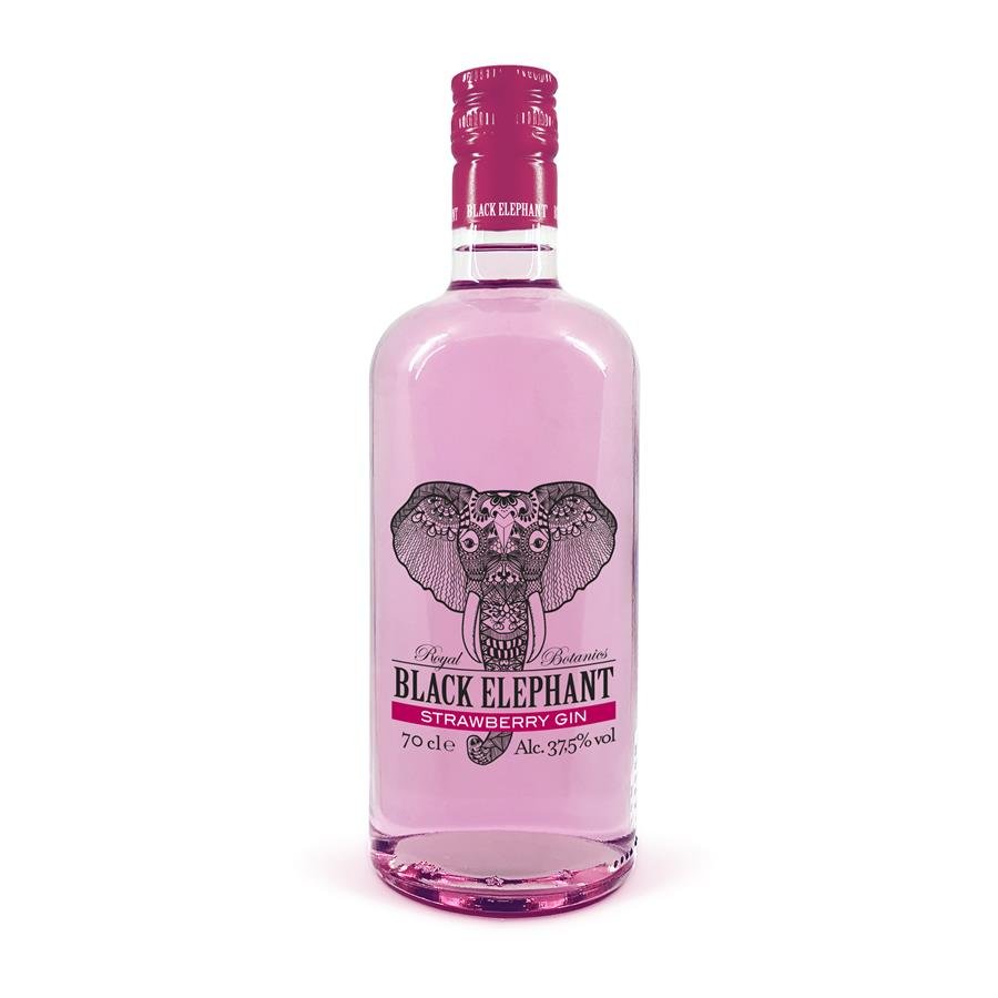 Ginebra BLACK ELEPHANT strawberry  70 cl