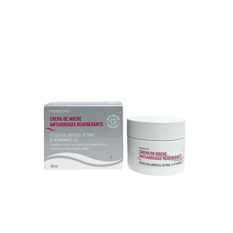 Crema noche antiarrugas regenerante HIDROLINE 50 ml