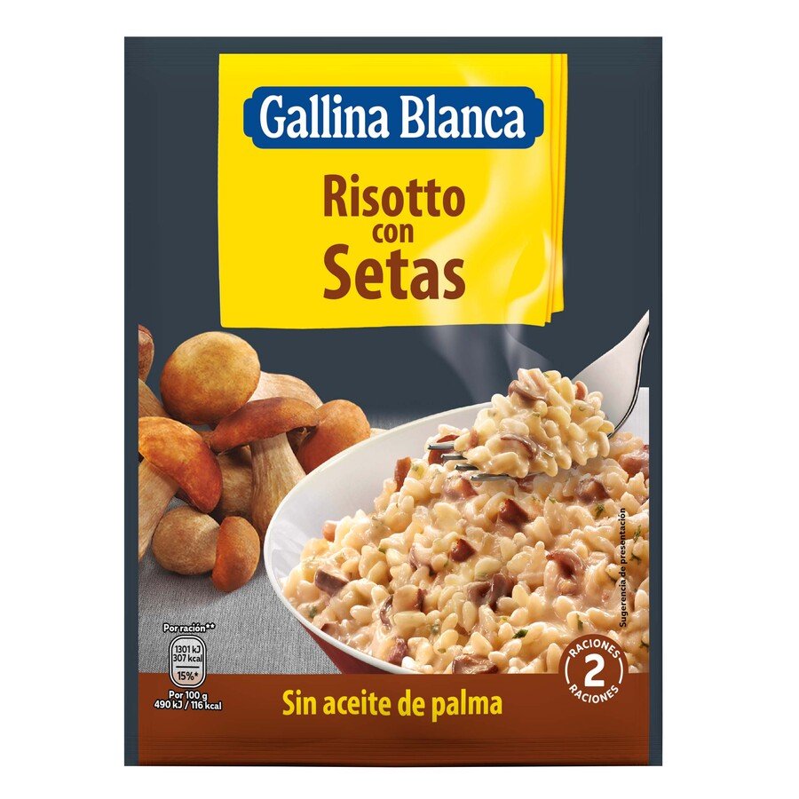 Risotto de setas GALLINA BLANCA 2 raciones sobre 175 g
