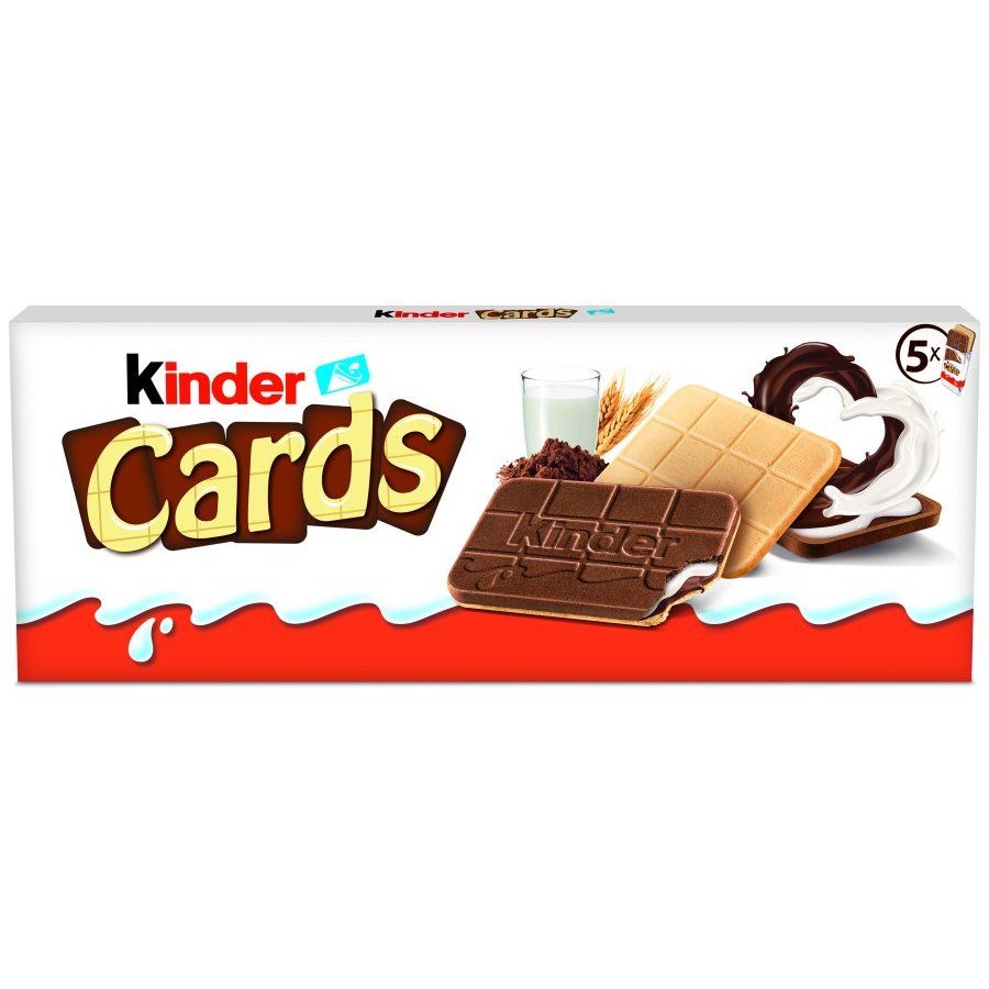 Galletas KINDER Cards chocolate 5 x 2 unidades 128 g