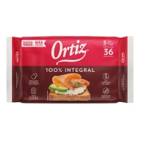 Pan torrado ORTIZ 100% integral 36 rebandas 320 g