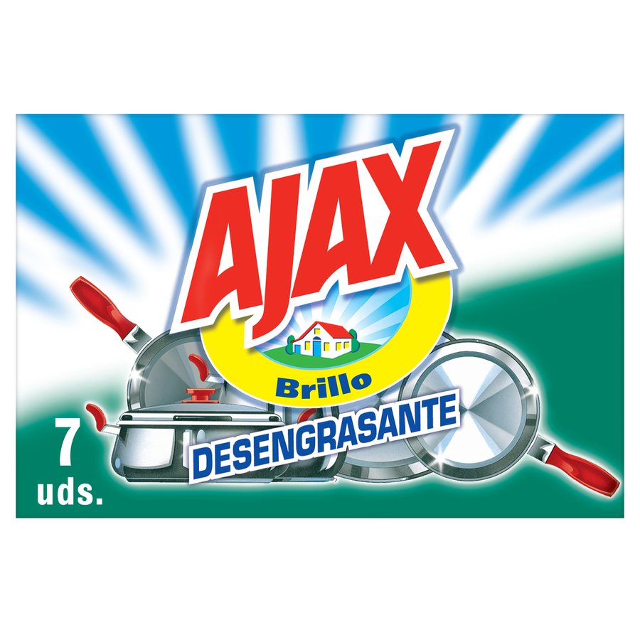 Estropajo jabonoso AJAX  caja 7 unidades