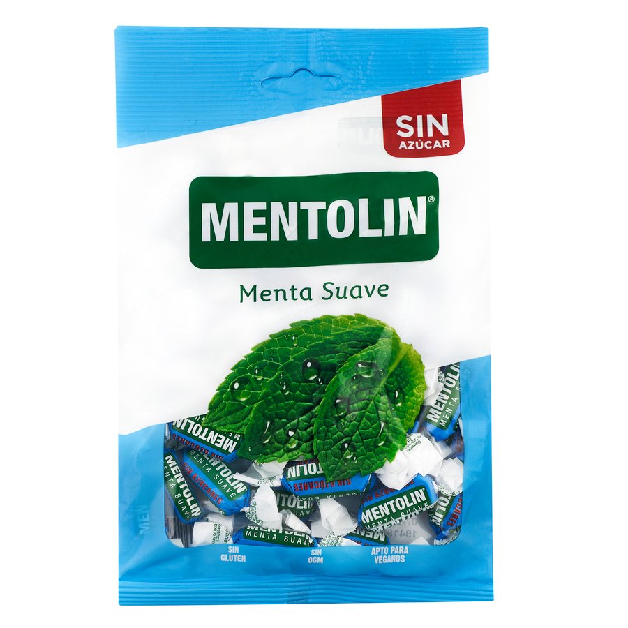 Caramelos MENTOLIN menta suave sin azúcar 100 g