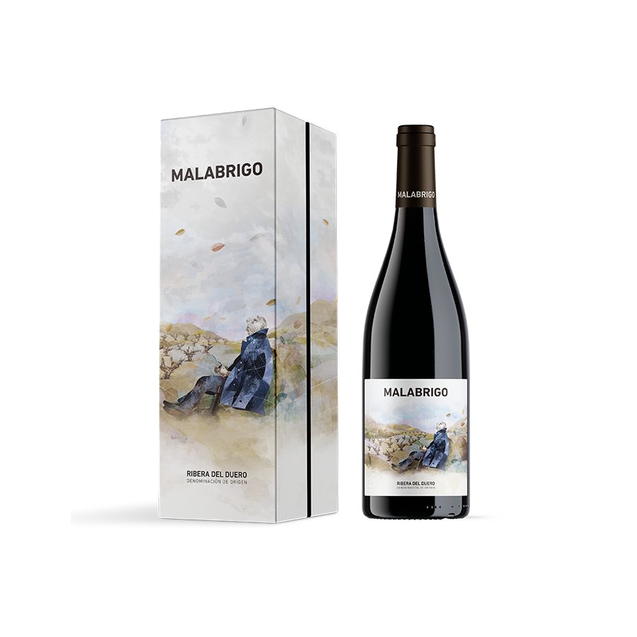 Vino tinto D.O.Ribera del Duero MALABRIGO estuche 1 botella 75 cl