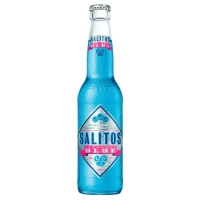 Bebida refrescante con alcol SALITOS BLUE botella 33 cl