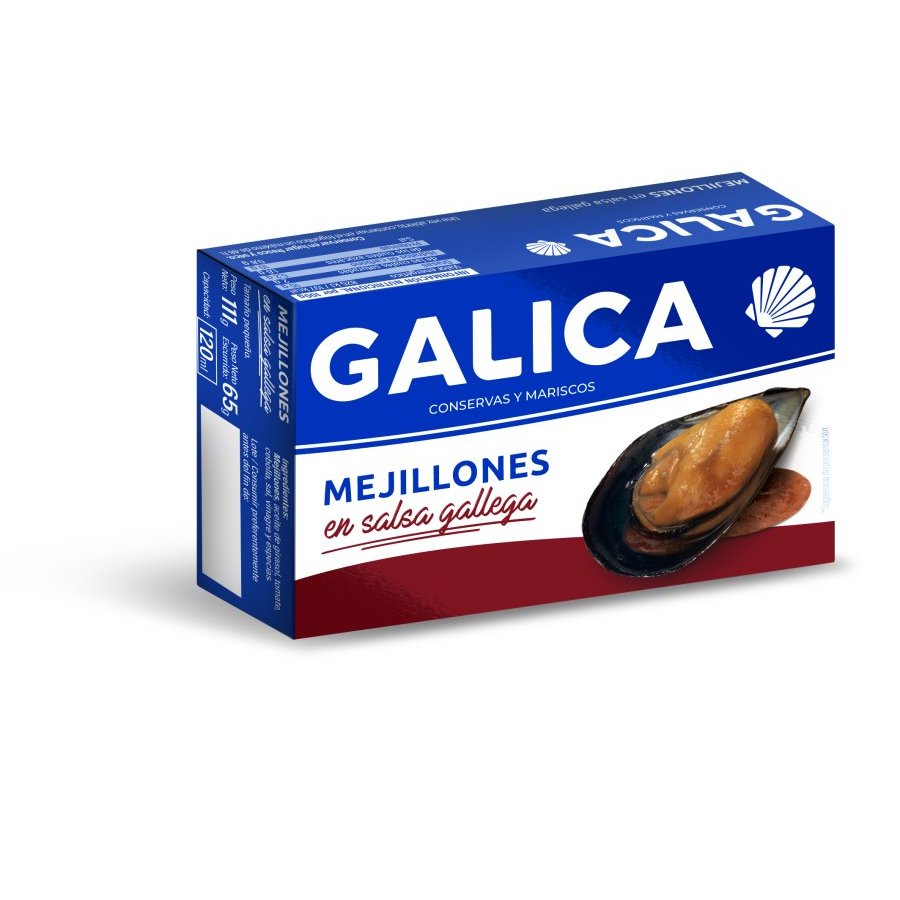 Mejillones GALICA en salsa gallega 111 g pn.
