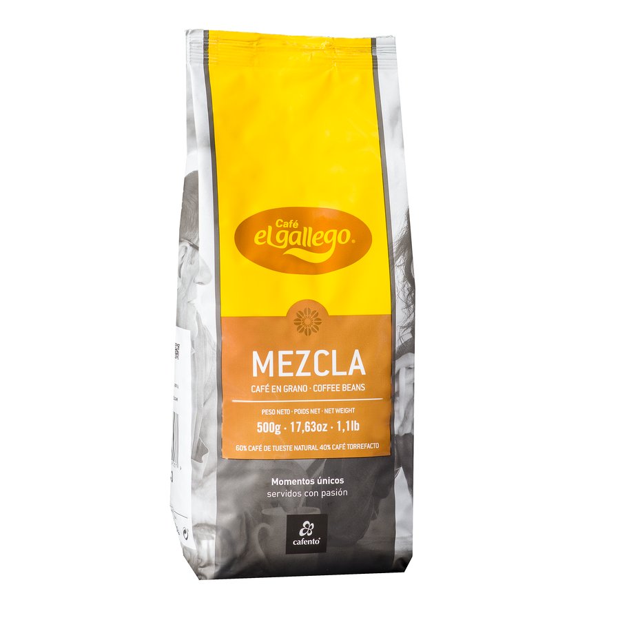 Café grano mezcla (60/40) EL GALLEGO paquete 500 g