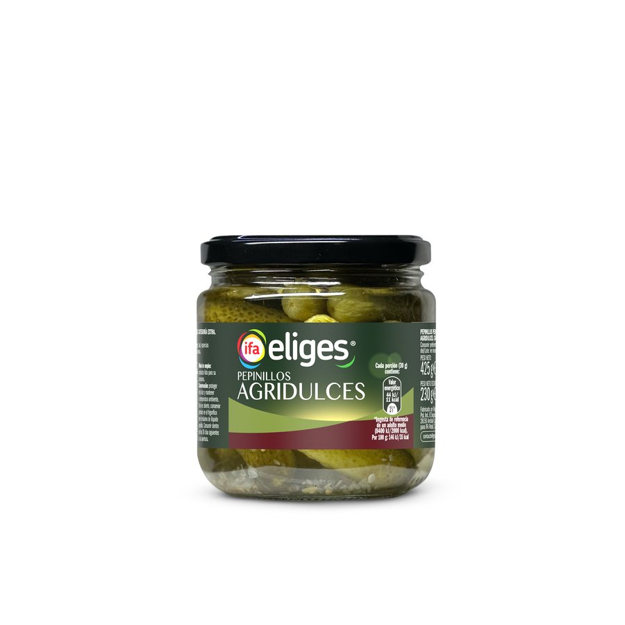 Pepinillos IFA ELIGES agridulces frasco 230 g pne