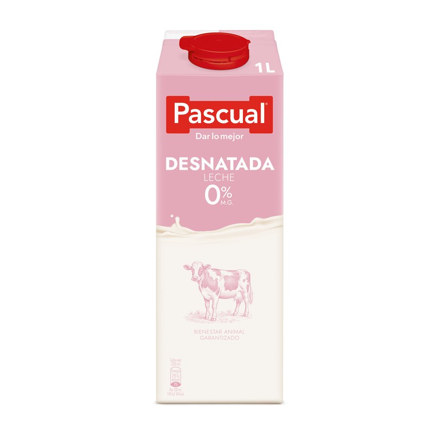 Leche desnatada PASCUAL brik 1 l