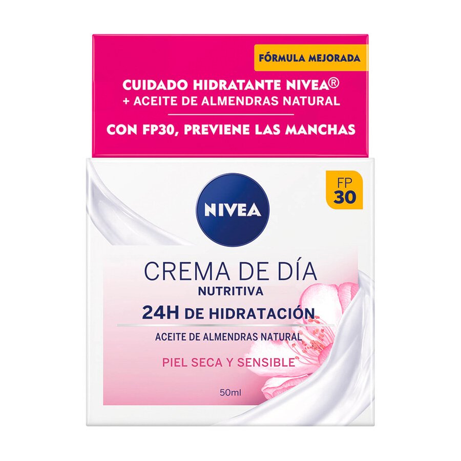 Crema día nutritiva 24H hidratación FP30 piel seca sensible NIVEA 50 ml