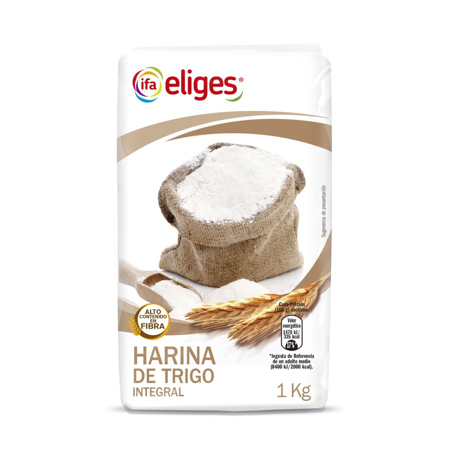 Harina integral IFA ELIGES paquete 1 kg