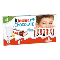 Barriñas chocolate KINDER 8 unidades 100 g