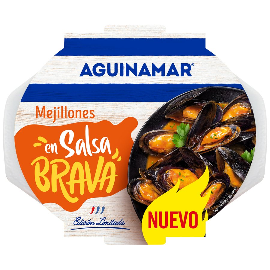 Mejillón AGUINAMAR en salsa brava bandeja 500 g