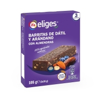 Barriñas de dátil e arandos IFA ELIGES con améndoa 105 g