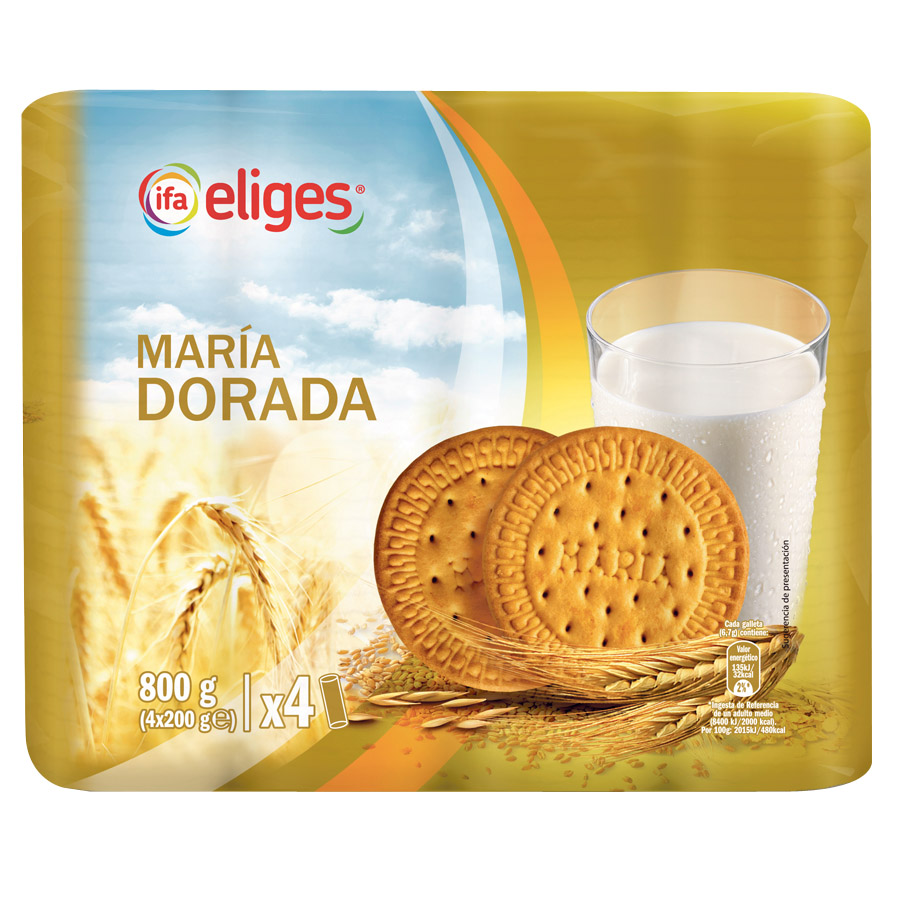 Galletas maría IFA ELIGES Dorada 4 x 200 g