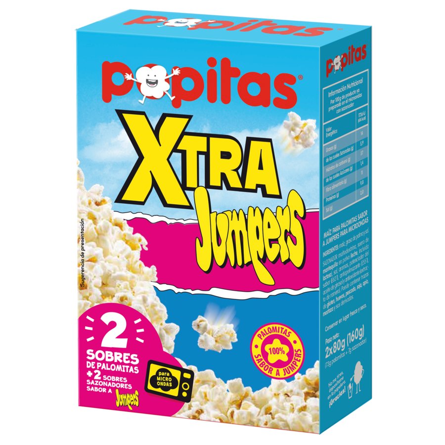 Maíz palomitas POPITAS Xtra Jumpers 2x80 g