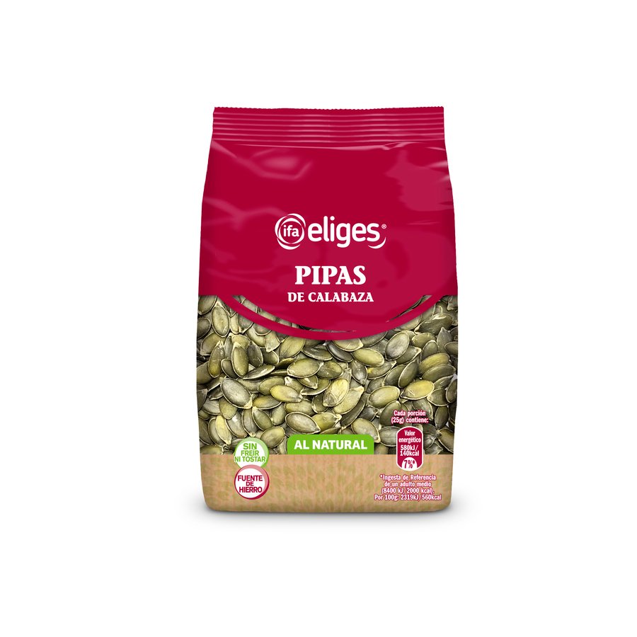 Pipas calabaza peladas crudas IFA ELIGES bolsa 150g