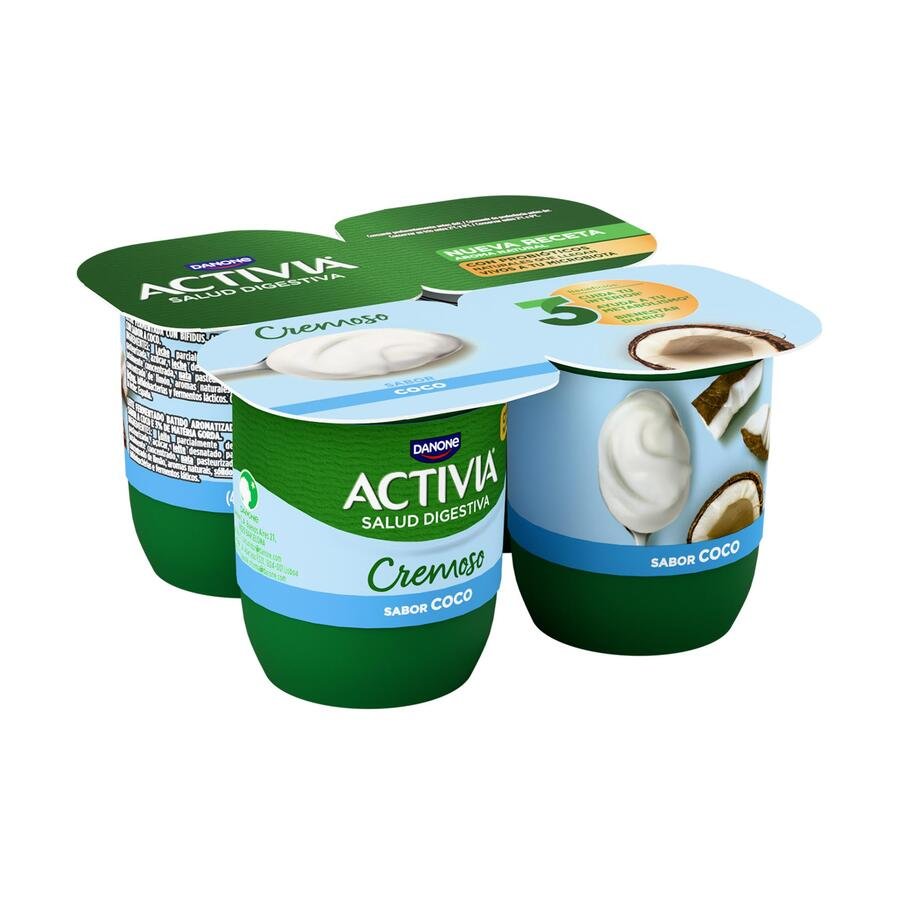 Bífidus ACTIVIA DANONE cremoso coco pack 4x115 g