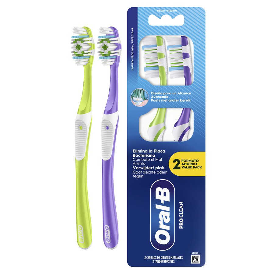 Cepillo dental ORAL-B Pro.clean medio 2 unidades