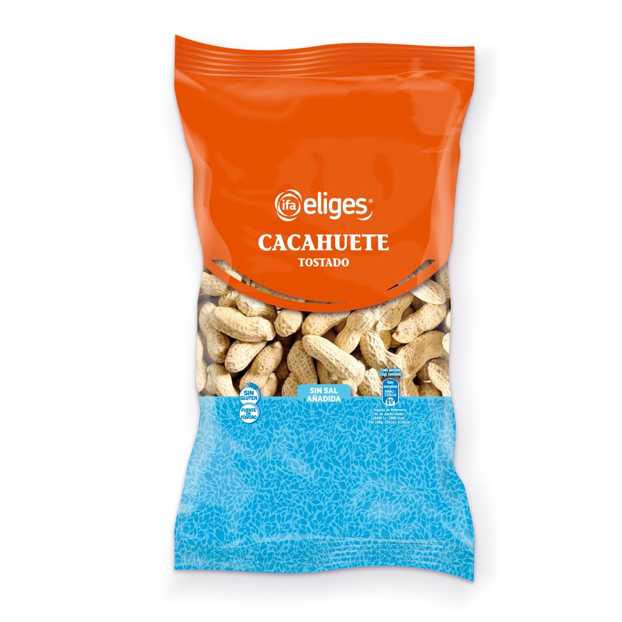Cacahuete jumbo cáscara tostado sin sal IFA ELIGES 400 g