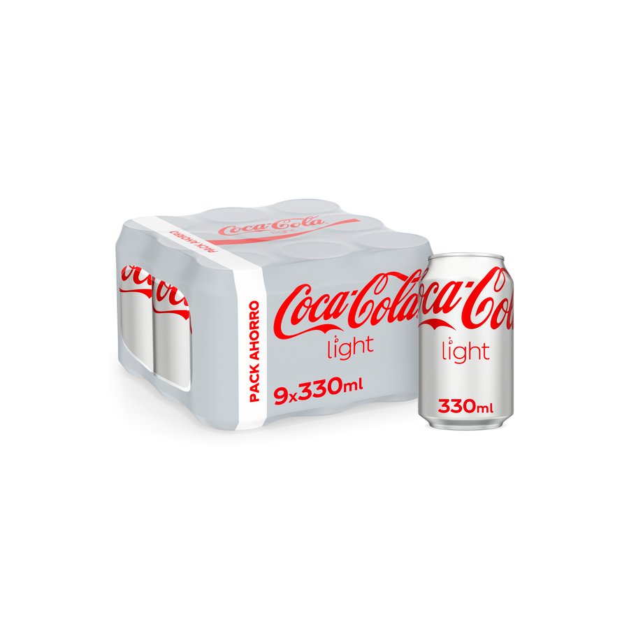 Refresco COCA COLA light lata pack 9x33 cl