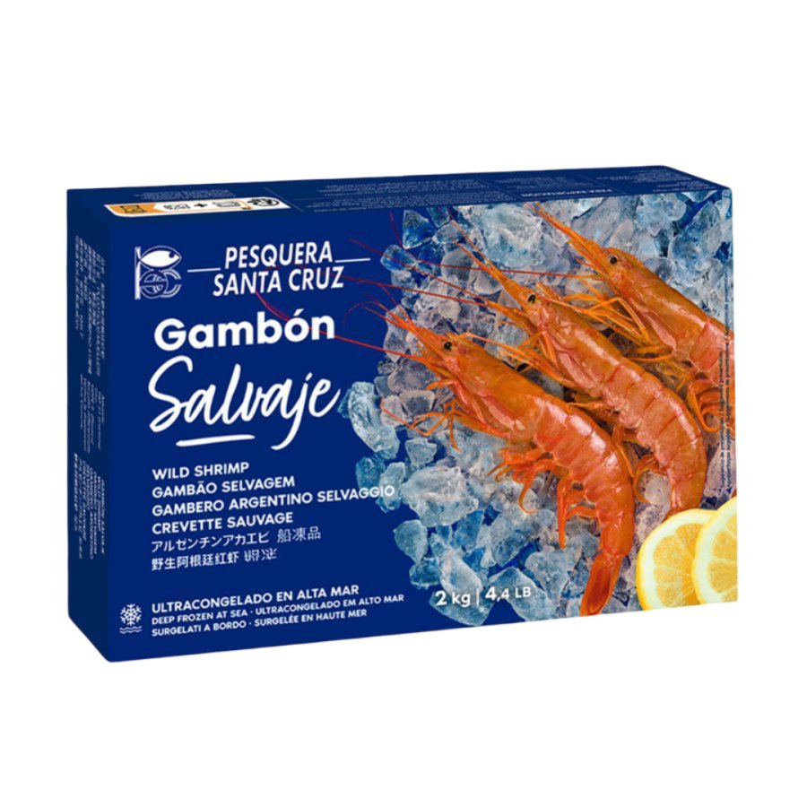 Gambón salvaje congelado PESQUERA SANTA CRUZ 20/30 L2 estuche 2 kg pn.
