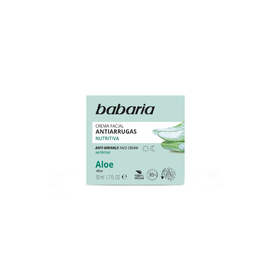 Crema antiarrugas BABARIA aloe vera 50 ml
