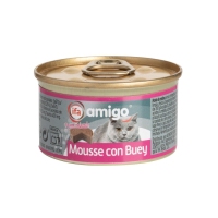 Alimento gato mousse con buey IFA AMIGO 85 g