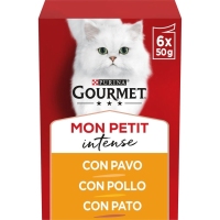 Alimento gato GOURMET Mon Petit selección de carnes sobres 6X50 g