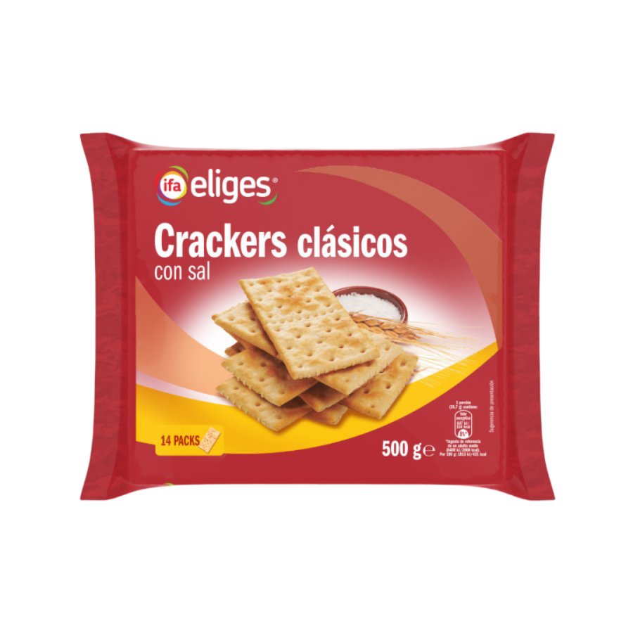 Crackers clásicos IFA ELIGES con sal 500 g
