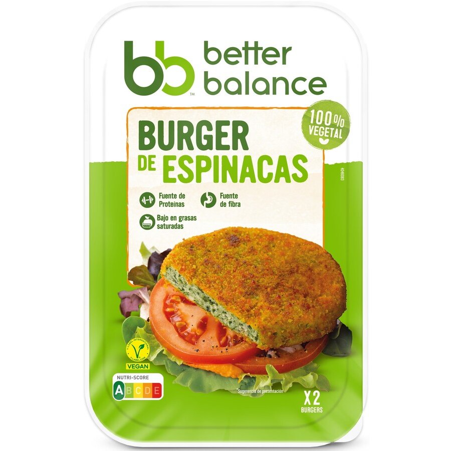 Burger espinacas BETTER BALANCE 160 g