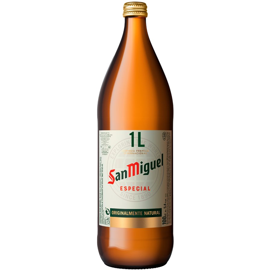 Cerveza SAN MIGUEL botella 1 l