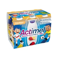ACTIMEL DANONE líquido fresa-plátano kids 6x100 g