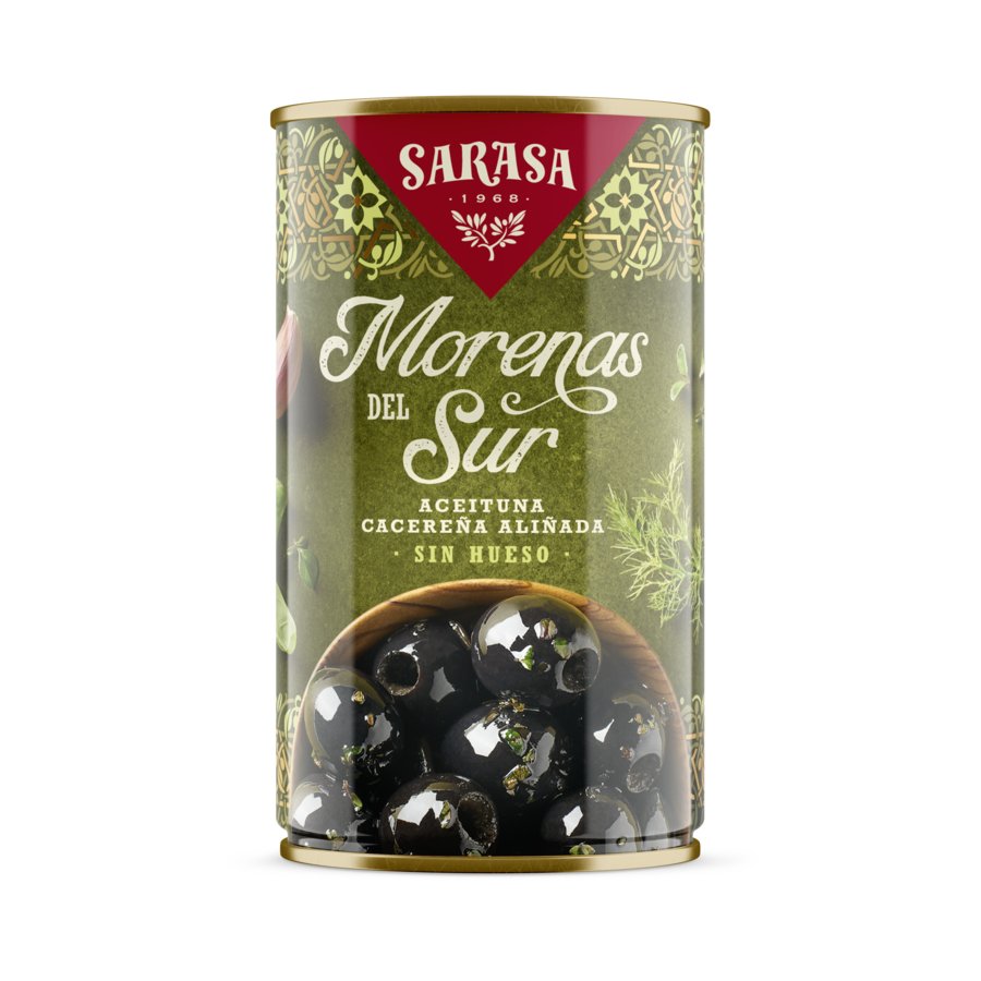 Aceituna aliñada SARASA Morenas do Sur 150 g pne.
