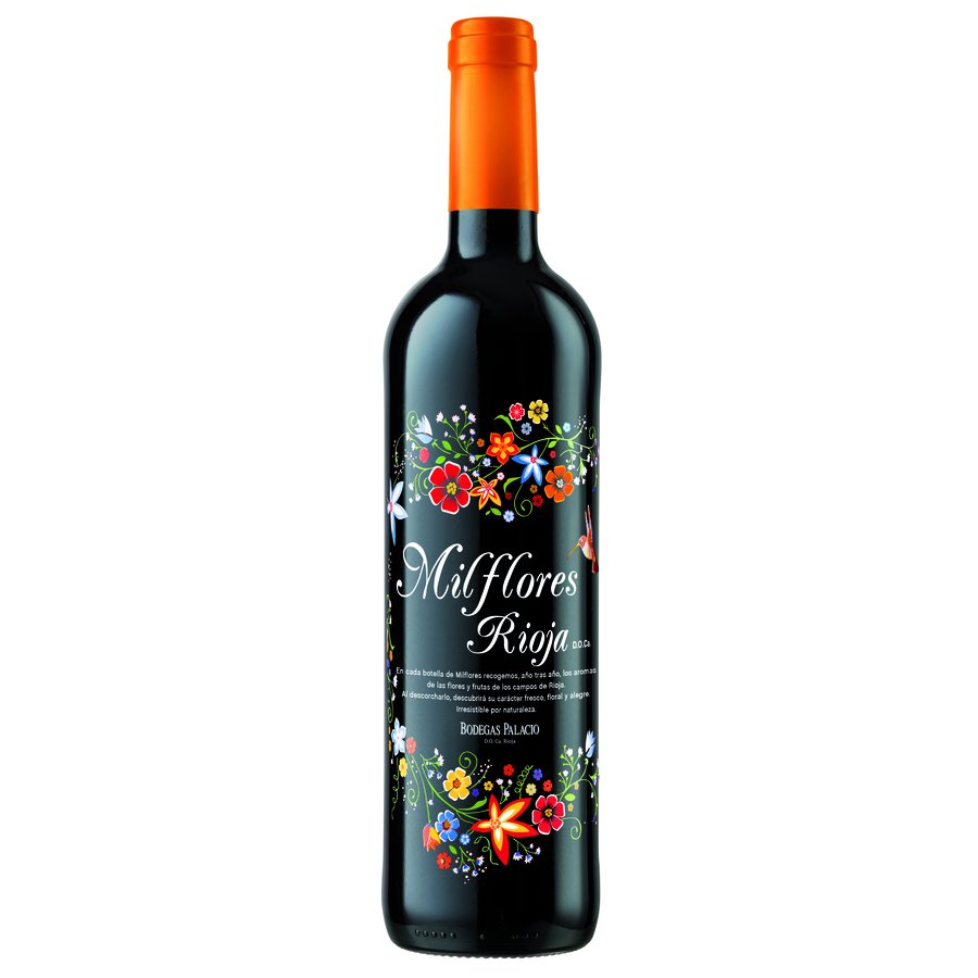 Vino tinto D.O.Ca.Rioja MILFLORES botella 75 cl