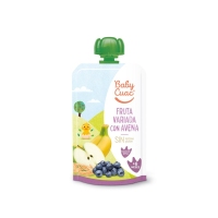 Alimento infantil BABY CUAC froita variada con avea pouch 120 g