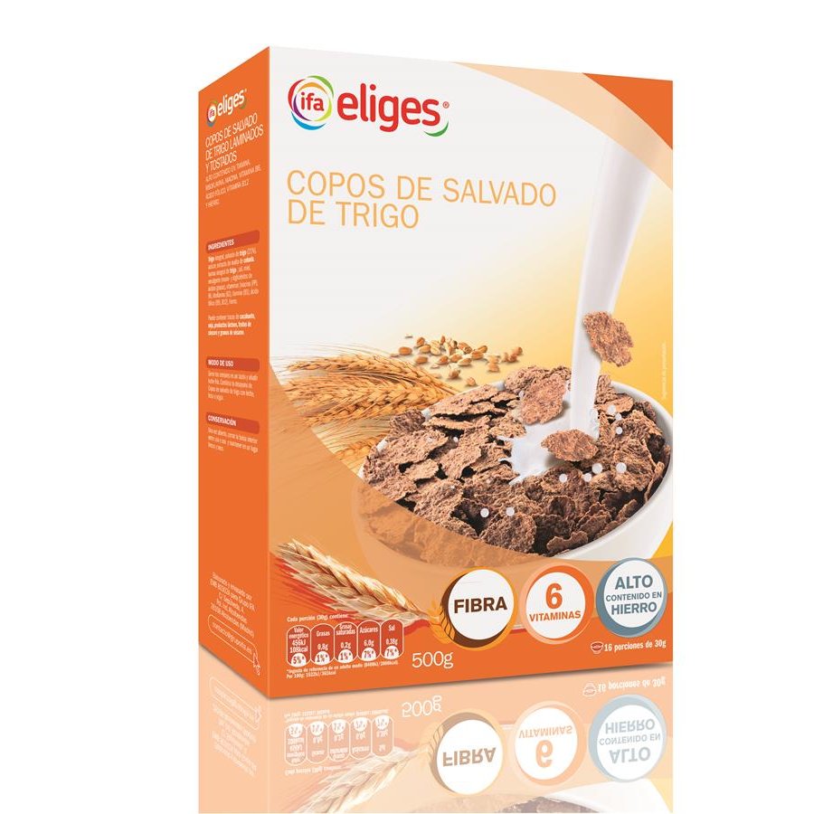 Cereales IFA ELIGES copos salvado trigo 500 g