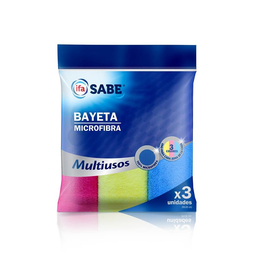 Bayeta microfibra IFA SABE multiusos pack 3