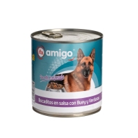 Alimento can adulto bocadiños salsa boi e verduras IFA AMIGO 720 g