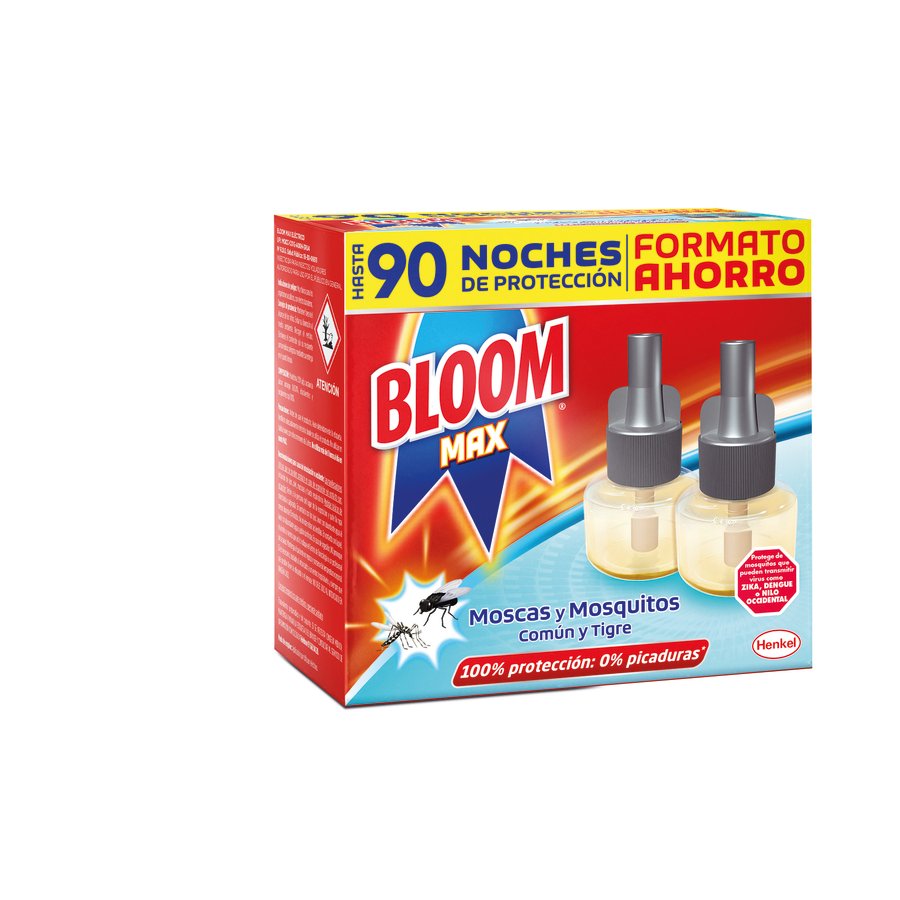 Insecticida eléctrico BLOOM Max líquido recambio 2 x 45 noches
