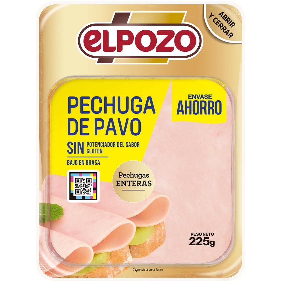 Pechuga pavo ELPOZO bajo en grasa lonchas 225 g