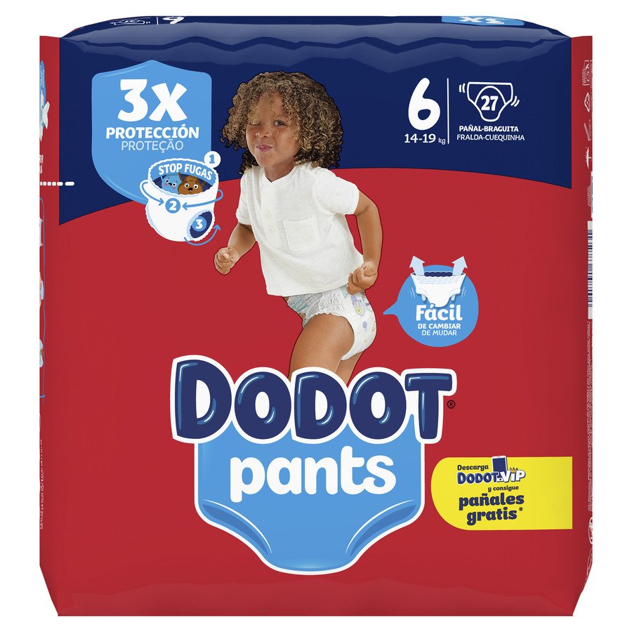 Pañal aprendizaje DODOT Pants talla 6 27 unidades