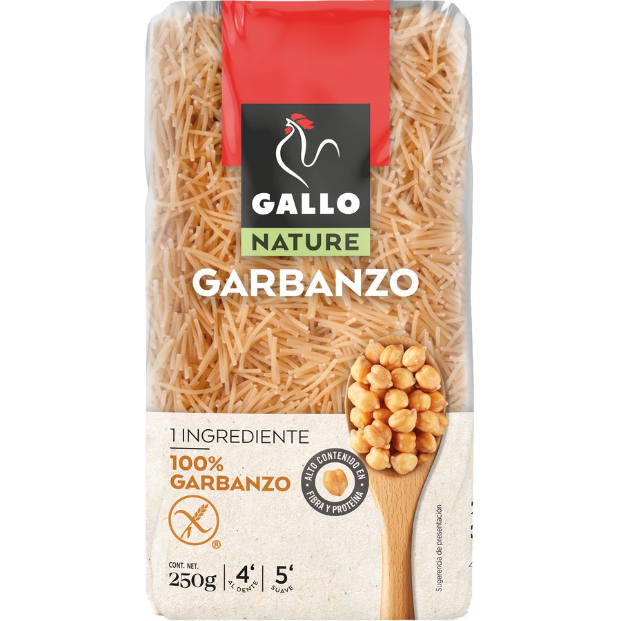 Fideo GALLO Nature garbanzo 250 g