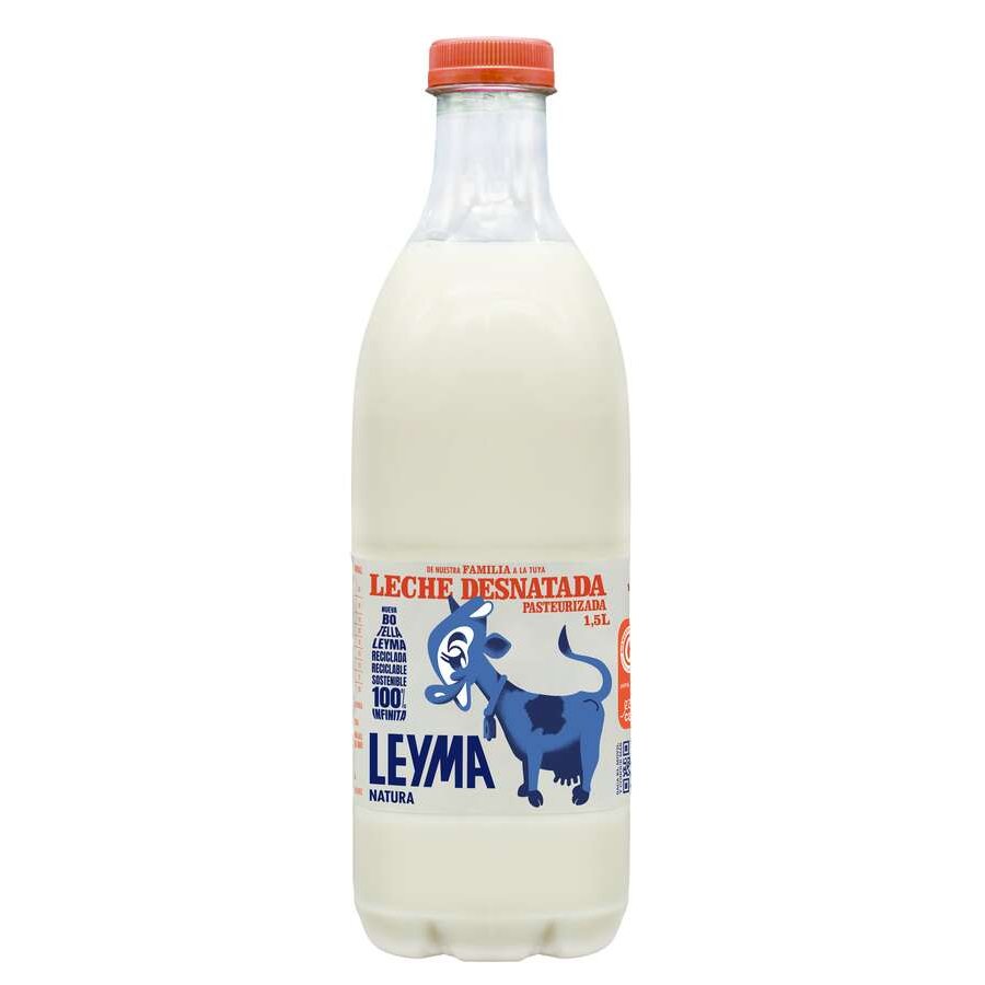 Imagen de Leche pasteurizada LEYMA NATURA desnatada botella 1,5 l