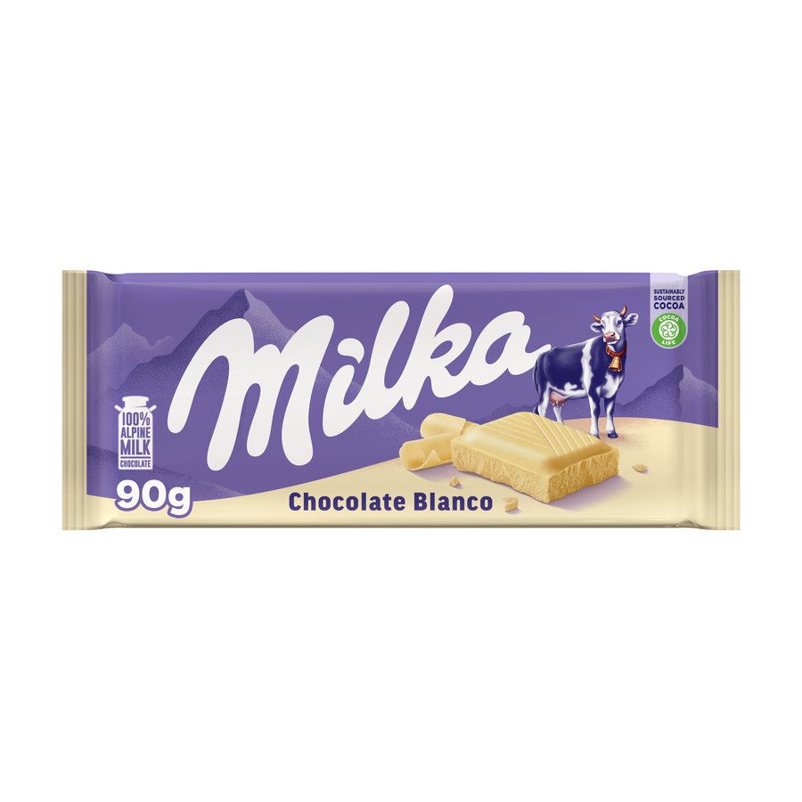 Chocolate branco MILKA 90 g