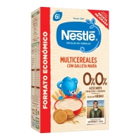 Papilla NESTLE multicereales con galleta maría 0% azúcares 255 g