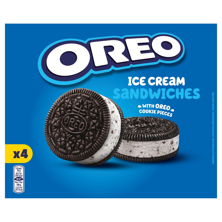 Helado sandwich OREO 4 unidades 280 g