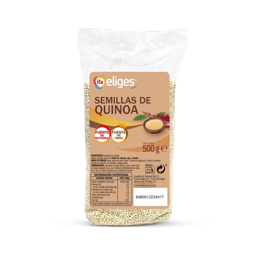 Semillas de quinoa IFA ELIGES 500 g