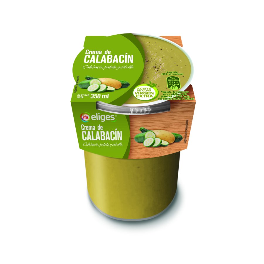 Crema refrigerada calabacín IFA ELIGES 350 ml